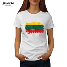 Lietuvos vėliava ) yatay oluşur tricolor , sarı, yeşil ve kırmızı. Blwhsa Yaz Tee Ust Kadin Moda O Boyun Rahat Litvanya Ulusal Bayragi Yuksek Kaliteli Nostaljik Baskili Kadin T Shirt Siparis Tops Tees Xpats News
