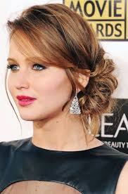 jennifer lawrence low chignon