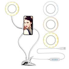 Cell Phone Holder With Selfie Ring Light Compatible With Iphone Phone Android Ubeesize Led Camera L In 2020 Selfie Ring Light Cell Phone Holder Unlocked Cell Phones