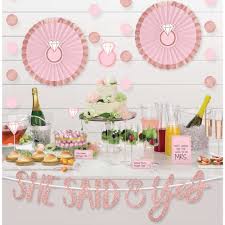 Bridal shower food table decorations. Blush Wedding Buffet Table Decorating Kit Big W