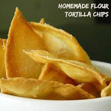 If You Love Eating Chips And Salsa Try Making Your Own Chips By Using Flour Tortillas Easy To Make And Everyone Will Love T Flour Tortilla Chips Homemade Flour Tortillas