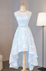 Sky Blue Party Dresses Lace High Low Homecoming Dress Sweet 16 Cocktail Dresses Round Graduation Dresses Homecoming Dress Light Blue Prom Dress Blue Homecoming Dresses Lace Evening Dresses