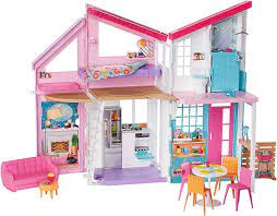 Amazon.com: Barbie Doll House Playset, Malibu House with 25+ Themed  Furniture & Accessories, 6 Rooms Including 2-In-1 Transformations : Video  Games