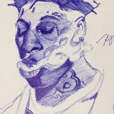 Nba Youngboy Drawing In Pen Drawings Pen Drawing My Arts