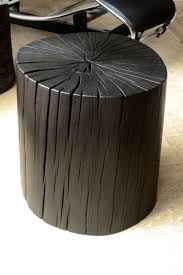 Stool Shou Sugi Ban Wood Furniture Design Wood Furniture Log Furniture