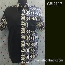 Kemeja Batik Pria Kombinasi Casual Style Material Batik Cap Garut Halus Dan 100 Cotton Poplin Chambray Denim Softjeans M Kemeja Pria Kemeja Chambray