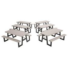 Great for tailgating or picnics. Lifetime 6 Foot W Frame Folding Picnic Table