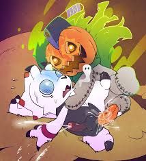 absurdres angoramon betelgammamon canoweissmon digimon digimon_(creature)  gammamon gulusgammamon highres jellyfish_girl jellymon kausgammamon  lamortmon mask monster_girl no_eyes symbareangoramon tentacle_hair ... -  Rule 34 Dev