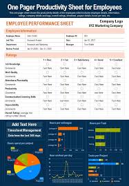 You can track your employees' productivity with the help of employee productivity tracking software tools. One Pager Productivity Sheet For Employees Presentation Report Infographic Ppt Pdf Document Presentation Graphics Presentation Powerpoint Example Slide Templates