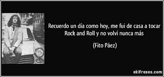I went to the doctor's office yesterday. Recuerdo Un Dia Como Hoy Me Fui De Casa A Tocar Rock And Roll