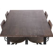 Iron Wood Kids Dining Table Set W 4 Swivel Chairs Kids Dining Table Dining Table Setting Dining Table