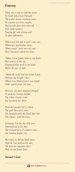 The colors, the sounds and smells from the kitchen are infectious. Evensong Poem By Bernard O Dowd