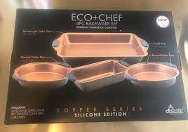 Eco Chef 4 Piece Bakeware Set Ceramic Non Stick Coating Silicone Handles For Sale In Tamarac Fl Offerup