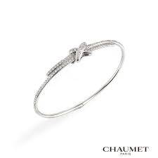 Rings, necklaces, bracelets or earrings. Chaumet 18k White Gold Diamond Liens Diamond Bangle Rich Diamonds