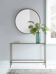 The table top is in a smoked finish to give it a. Burnished Gold Glass Coffee Table In 2019 Acceso Edificio Console Table Living Room Brass Console Table Hallway Console