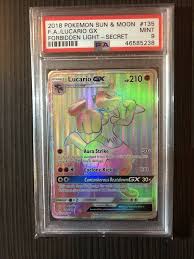 Nobody is selling this item. Auction Prices Realized Tcg Cards 2018 Pokemon Sun Moon Forbidden Light Full Art Lucario Gx Secret