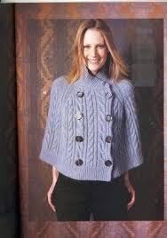 Orgu Bayan Panco Modelleri Gri Dugmeli Orgu Panco Modeli Vogue Knitting Gri Orgu