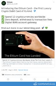 With the advent of bitcoin debit cards, it is becoming possible for currencies like bitcoin to find meaning in there are a lot of benefits of a crypto debit card! Elitium Eum Debit Card
