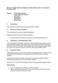 Building inspection report sample commercial inspection report inspection date: Minutes Of Saas Health And Safety Committee Meeting Held On