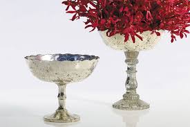 Accent Decor Desiray Compote 8 X9 5 Mercury Glass Centerpiece Mercury Glass Vase Glass