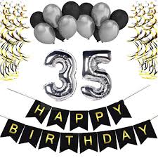 Ad ogni anniversario è associato il relativo colore e il relativo confetto colorato ! Adulti 35th Buon Compleanno Decorazioni Palloncini Set Buon Compleanno Banner 35 Anni Di Eta Compleanno Festa Di Anniversario Di Matrimonio Forniture Palloncini E Accessori Aliexpress