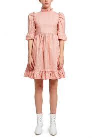Batsheva Spring Prairie Dress This Dress From Batsheva Has Puff Sleeves A Ruffled Neck And A Fitted Waist Wit Prairie Dress Puff Sleeve Dresses Prarie Dress