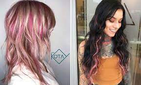 They end in braided knots. 21 Chic Ways To Wear Pink Highlights This Season Stayglam