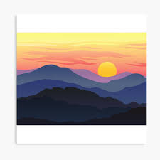 If you're one of those who can't even draw a straight line, don't despair. Sunset Mountains Landscape Drawing Photographic Print By Anaguerrero95 Redbubble