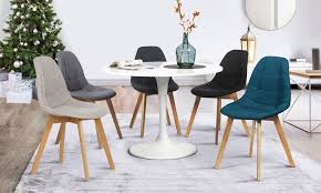 2 Ou 4 Chaises Scandinaves Gaida En Tissu Chaise Salle A Manger Chaise Scandinave Salle A Manger Contemporaine