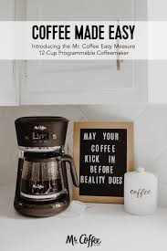 Mr Coffee Easy Measure 12 Cup Programmable Coffee Maker Black In 2020 Coffee Maker Coffee Mr Coffee