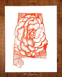 Alabama Camellia Thimblepress Prints Alabama Tattoos Flower Art