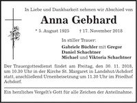 Traueranzeige Familienanzeigen