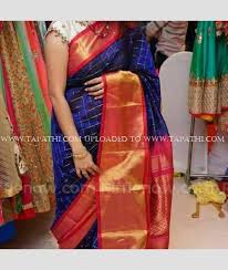 A blue and red mix will give you violet or purple. Royal Blue With Red Combination Color Chenderi Silk Handloom Saree With Kuppdam Mothi Gadi Saree Design