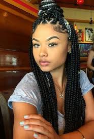 Black And Grey Bohemian Box Braids Bohemian Curls Box Braid Plus 5 Other Hairstyles We Noticed Over The Weekend Braids For Black Hair Natural Hair Styles Box Braids Hairstyles