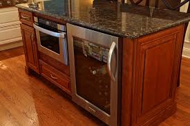 Kitchen island with seating, custom kitchen island. Wine Cooler In Center Kitchen Island Njs Construction Flickr