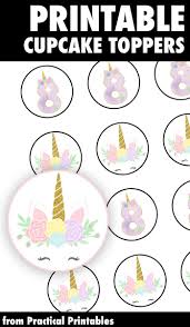 Hi and welcome back to my kitchen. Template Printable Unicorn Cupcake Toppers Novocom Top