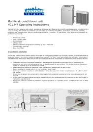 Electric heater air conditioner wall unit. Mobile Air Conditioner Unit Hcl147 Operating Instructions Manualzz