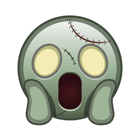 visage en hurlant dans peur grand Taille de zombi Halloween emoji 50492239 Art vectoriel chez Vecteezy