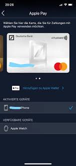 Als deutsche bank sind wir für unseren kunden, investoren und auch der gesellschaft verpflichtet. Apple Pay Deutsche Bank Virtualcard Apple Community