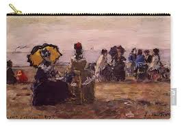 New Artwork For Sale Beach Scene The Yellow Umbrella Carry All Pouch By Boudin Eugene Ht Thanksgiving History First Thanksgiving Thanksgiving Pictures