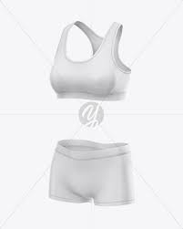 Download Women S Underwear Kit Front Half Side View In Apparel Mockups On Yellow Images Object Mockups