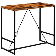 Choose from a range of breakfast tables, kitchen tables, bar tables, high bar tables, dining tables and more! Festnight Industrial Bar Table Tall Kitchen Breakfast Bar Table Wood Top Bar Table For Kitchen Dining Room Bar Cafe Solid Reclaimed Wood 120 X 60 X 106 Cm Buy Online In Bahamas