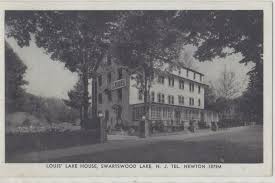 Swartswood Lake New Jersey Post Card Showing Louis Lake House Black White Lake House Lake New Jersey