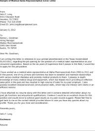 Cover letters are your first impression, so make it a good one. Medical Representative Cover Letters Boyar