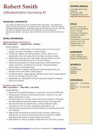 Administrative Secretary Resume Samples Qwikresume