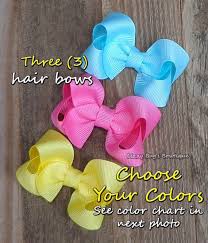 Set Of 3 Hair Bows Baby Hair Clips Small Boutique Hair Bows Toddler Hair Clips Boutique Hair Bows 2 Inch Hair Bows Baby Hair Accessories Bow
