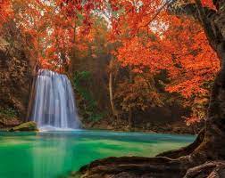 Chois Ef4014 Custom Window Film Diy Forest Blue Lake Trees Etsy Waterfall Scenery Autumn Waterfalls Waterfall Wallpaper