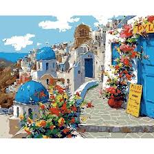We have gathered a vast collection from every category of our paintings at on place for you. Santorini Romance Painting Diy Digital Oil Paint By Numbers On Canvas Home Deco Color Water Brush Art Aegean Sea Greece Shopee Malaysia