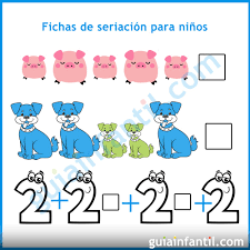 Juegos educativos destinados a desarrollar el razonamiento lógico matemático para niños y niñas de 3 a 5 años. Fichas De Seriacion Para Ninos De 3 4 Y 5 Anos Ejercicios Educativos