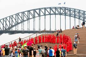 It was the first time the iconic structure has been decorated with an indigenous artwork on january 26. Extinction Rebellion Activists Stage Protests Outside Sydney Opera House Daily Mail Online